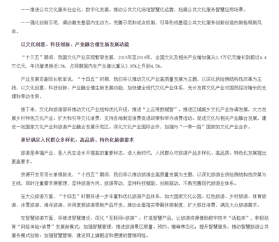 《“十四五”文化和旅游發(fā)展規(guī)劃》 以數(shù)字文化創(chuàng)意內(nèi)容服務(wù)引領(lǐng)文化強(qiáng)國建設(shè)